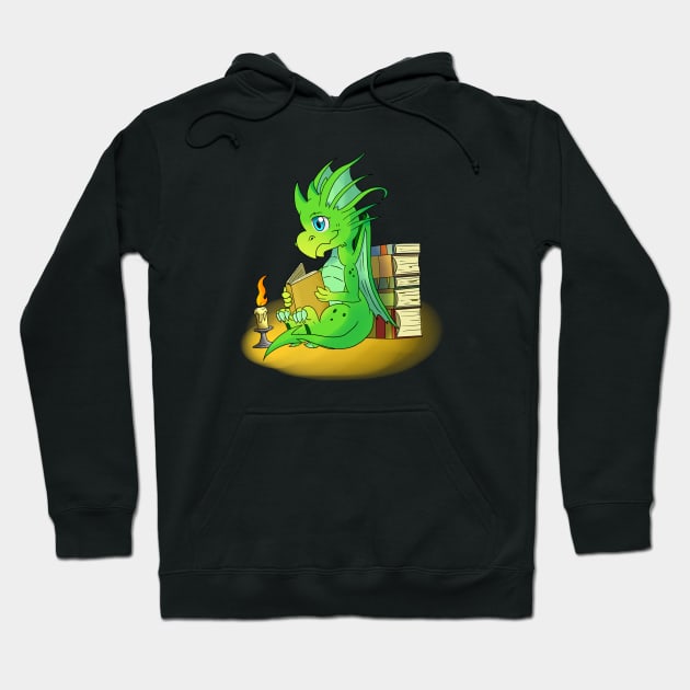 Book Dragon Hoodie by LucinaDanger